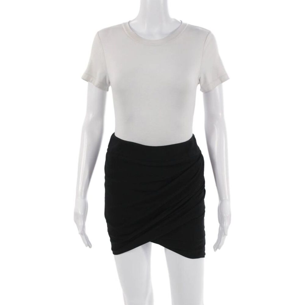 Helmut Helmut Lang Womens Black Wrap Mini Skirt Petite Polyester Size 0P